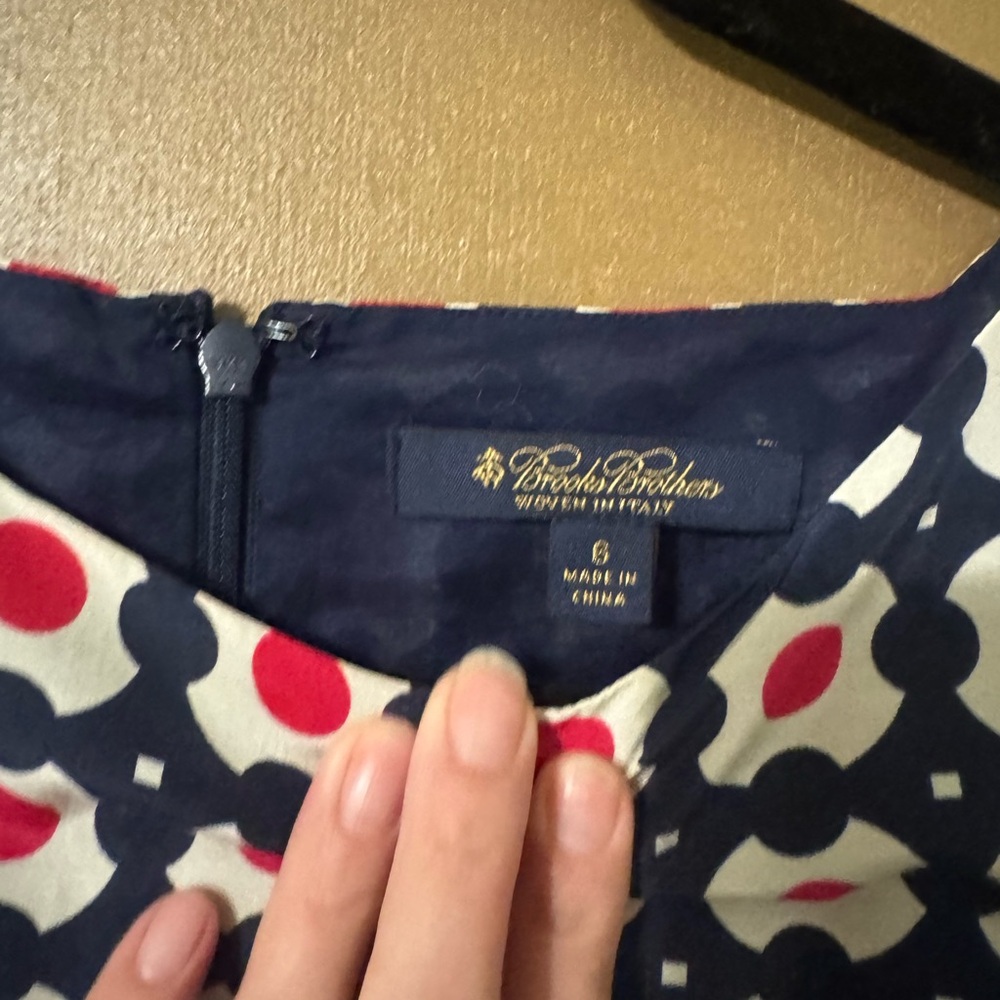 Brooks Brothers Dress Geometric Print Shift Size 6 - Picture 4 of 9